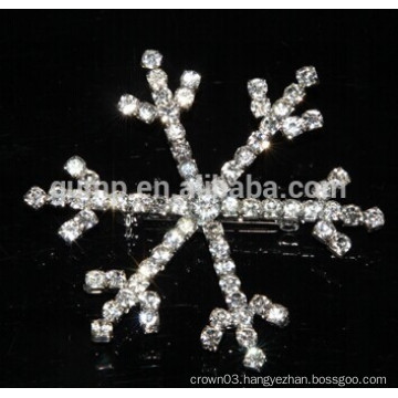 rhinestone snowflake brooch